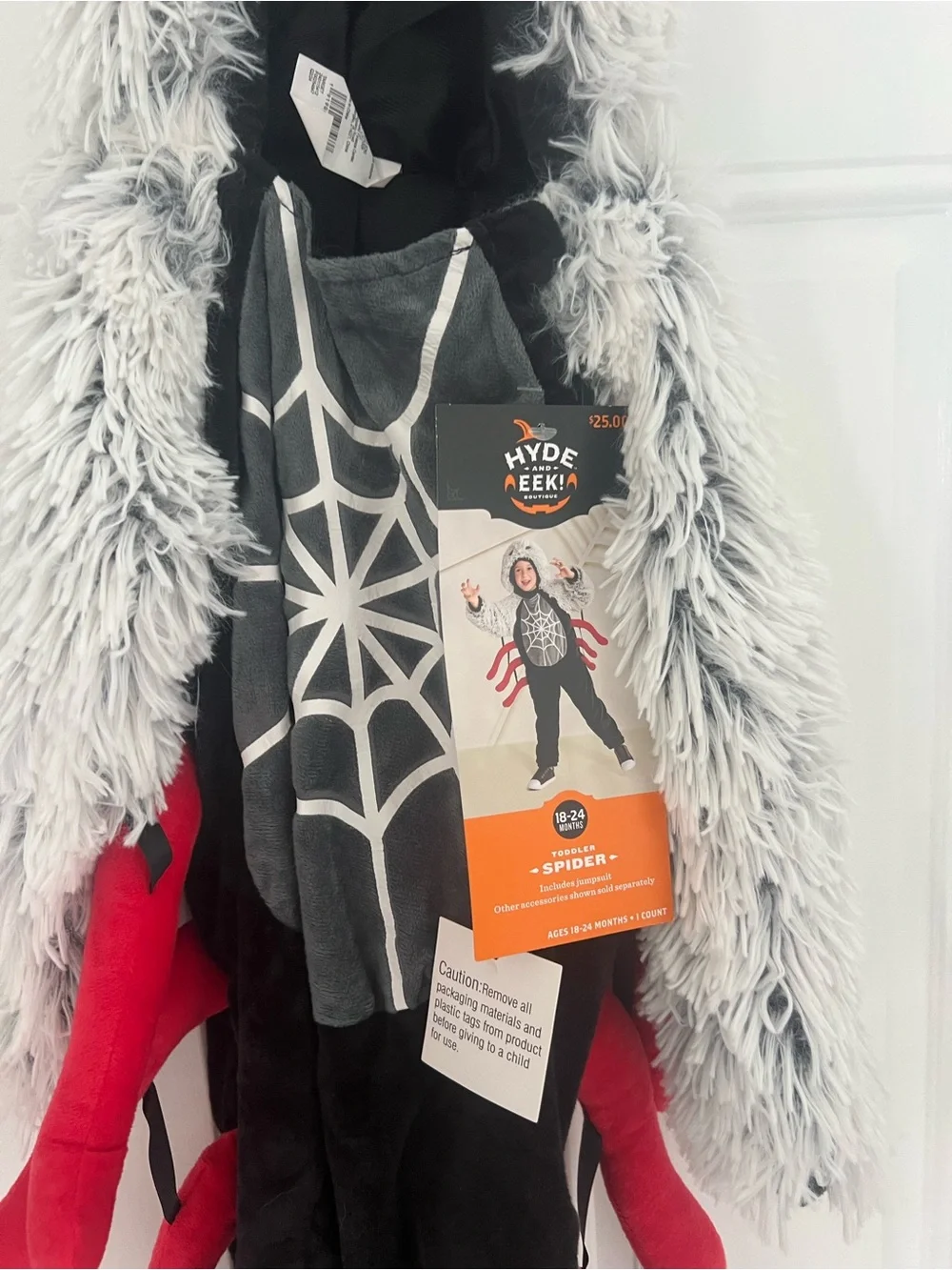 Halloween Hyde and Eek! Boutique Spider Toddler Jumpsuit Costume Size 2-3T